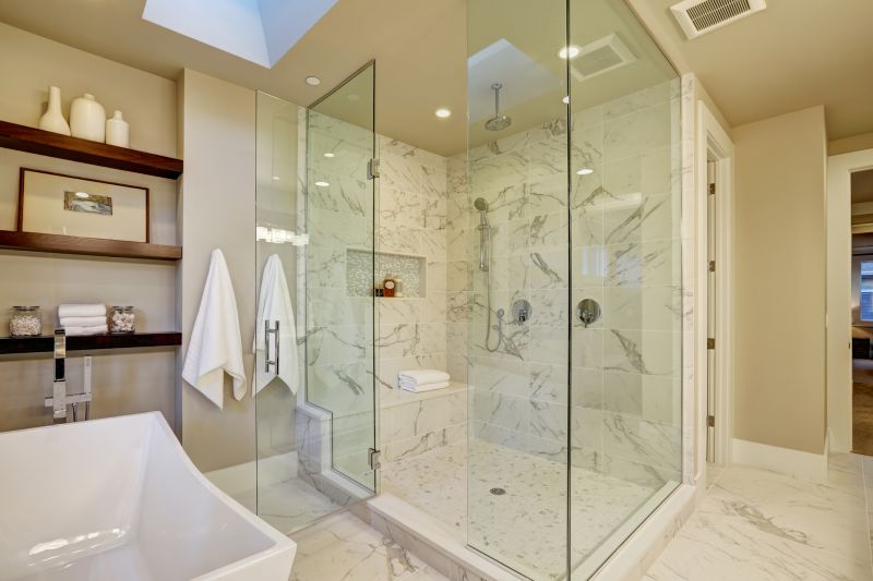 Minimalist Shower with Recessed Shelf